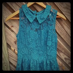 Xhilaration teal lace dress